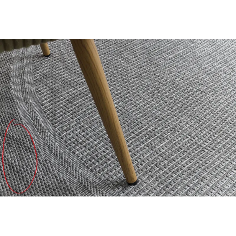 Runder Teppich TIMO 5979 in hellem Grau, stilvolles Accessoire für den Garten