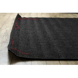 Eleganter schwarzer Sisal Teppich TIMO 6272 für den Garten