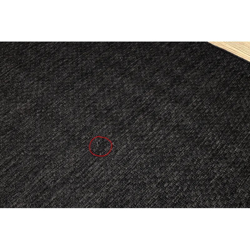 Schwarzer Sisal Teppich TIMO 6272, ideal für moderne Innenräume