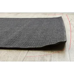 Moderner schwarzer Sisal Teppich TIMO 0000 für den Außenbereich