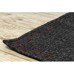 Schwarzer Sisal Teppich TIMO 0000, stilvolle Ergänzung für den Garten