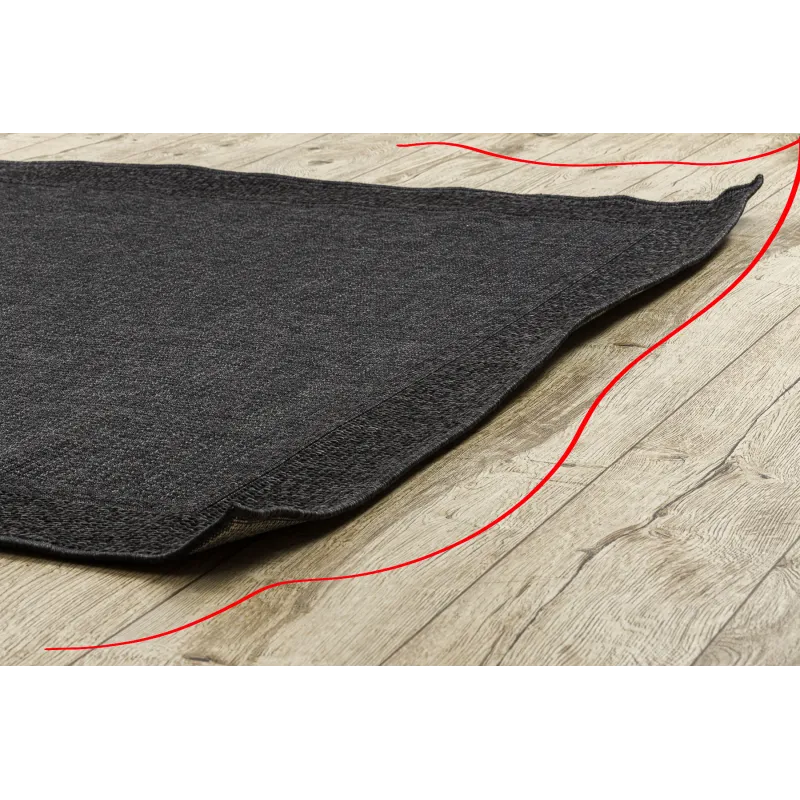 Schwarzer TIMO 5000 Sisal Teppich - eleganter Look für den Außenbereich