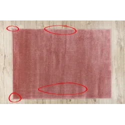Einfarbiger rosa SOFTY Teppich, ideal für moderne Wohnräume