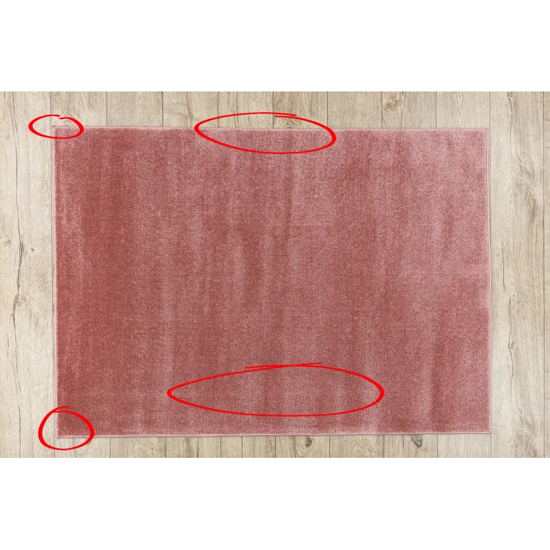 Einfarbiger rosa SOFTY Teppich, ideal für moderne Wohnräume