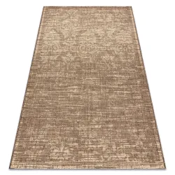 Sisal Teppich FLOORLUX 20211 in Kaffee und Natur, ideal für Wohnräume