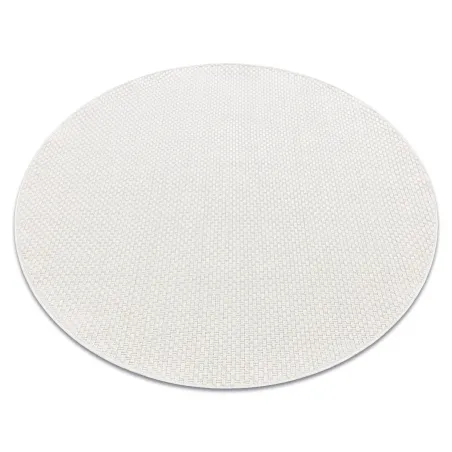 Runder TIMO 6272 SISAL Teppich für den Außenbereich in Weiß, 2. Wahl
