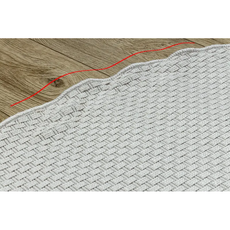 Weißer TIMO 6272 SISAL Teppich, perfekt für elegante Außenbereiche