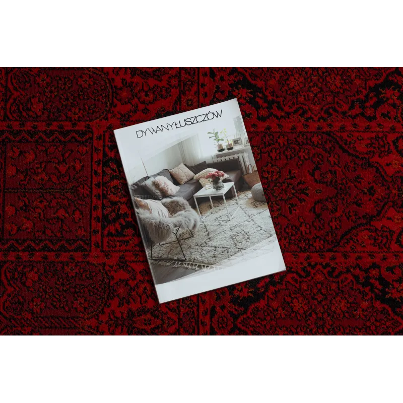 Dywan ORIENT 5365 bordo / czarny Ramka, orientalny, z frędzlami 