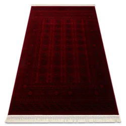 Teppich ORIENT 6889 Bordeaux / Schwarz Buchara, Rahmen, orientalisch, mit Fransen