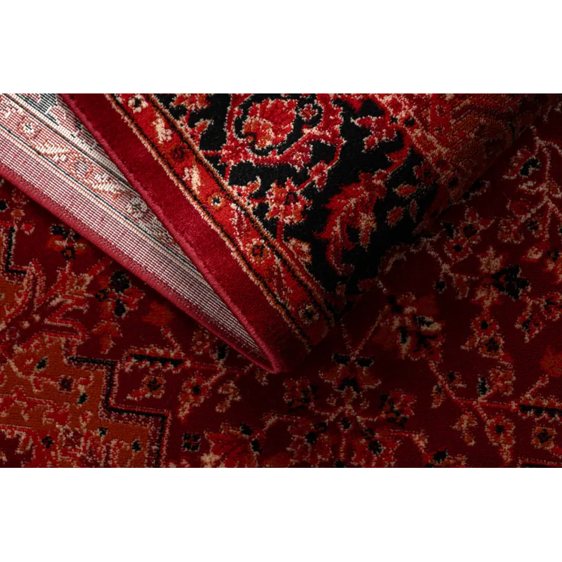 Dywan ORIENT Y307 bordo / czarny Ramka, klasyczny, ornament, z frędzlami 