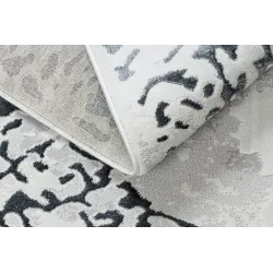 Dywan ALLURE 1961 Ornament, ramka - Strukturalny, stylowy, glamour biały / szary