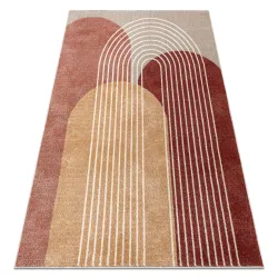 Teppich FUSION 0810 beige / terrakotta - Geometrisch, modern, abstrakt
