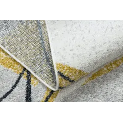Dywan FUSION 5868 biały / żółty - Linie, nowoczesny, abstrakcyjny