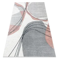 Teppich FUSION 5868 weiß / dunkles Rosa - Linien, modern, abstrakt
