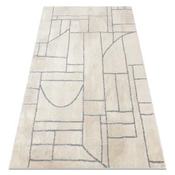 Teppich FUSION 0806 creme / hellgrau - Geometrisch, modern, abstrakt