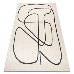 Teppich FUSION 8297 creme / dunkelgrau - Linien, modern, abstrakt
