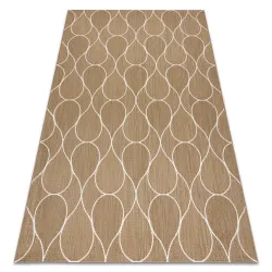 FLAT 49379265 Sisalteppich Tropfen - naturbeige Farbe, Kordelgewebe