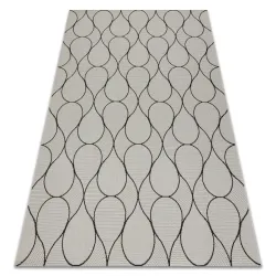 Sisal Teppich in Creme und Schwarz, perfekt für stilvolle Räume