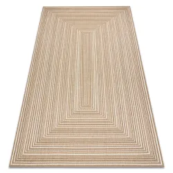 Sisal Teppich geometrisch in naturbeige, perfekt für den Wohnbereich