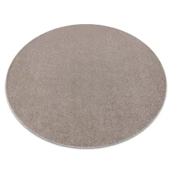 Teppich ETON PLUS Kreis beige einfarbig, einfarbig, glatt