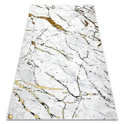 Teppich ALLURE 1963 Marmor - Strukturell, elegant, Glamour Weiß / Gold