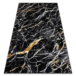 Teppich ALLURE 1963 Marmor - Strukturell, stilvoll, glamourös schwarz / gold
