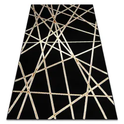 Teppich ALLURE 1964 Geometrisch - Strukturell, stilvoll, glamourös schwarz / gold