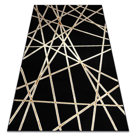 Dywan ALLURE 1964 Geometryczny - Strukturalny, stylowy, glamour czarny / złoty