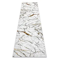 Teppich, Läufer ALLURE 1963 Marmor - Strukturell, stilvoll, Glamour weiß / gold