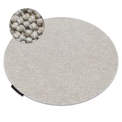Teppich CASABLANCA LOOP rund beige Schlingflor, weich