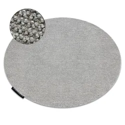 Teppich CASABLANCA LOOP rund hellgrau Schlingflor, weich
