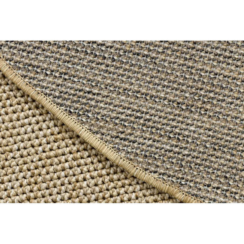 Beige Polypropylen Rundteppich 80 cm – Ansicht 3