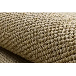 Beige Polypropylen Rundteppich 80 cm – Ansicht 5