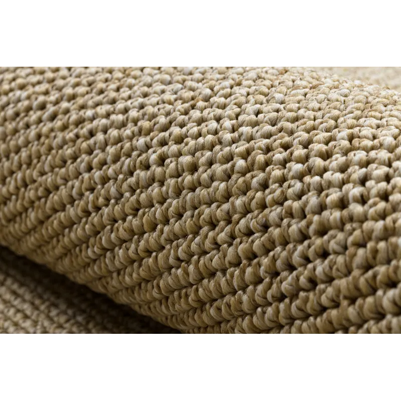 Beige Polypropylen Rundteppich 80 cm – Ansicht 5