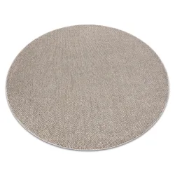Braun Polypropylen Rundteppich 80 cm