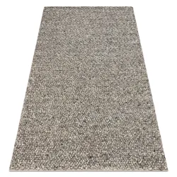 Wollteppich TAHAR 99005 Anthrazit - HANDGEWEBT Schlingflor, Melange