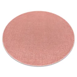Teppich ETON PLUS Kreis Puderrose Einfarbig, einfarbig, glatt