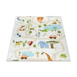 BAMBINO 1165 Waschteppich Zoo für Kinder Anti-Rutsch beige - ZWEITKLASSIGES PRODUKT