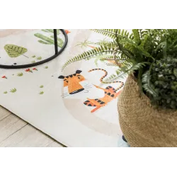 Waschteppich BAMBINO 1165 Zoo, sicher und pflegeleicht für Kinderzimmer
