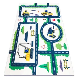 BAMBINO 2223 Waschteppich Straßen, Autos für Kinder Anti-Rutsch creme - ZWEITKLASSIGES PRODUKT