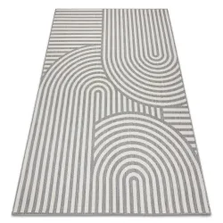 Sisal Teppich in Grau und Creme, perfekt für stilvolle Räume