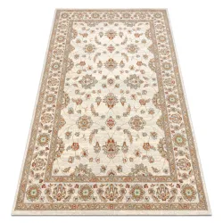 Teppich SOHO 477.15.LA102 Wollmischung OSTA - Ornament, Rahmen natürlich beige
