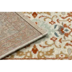 Dywan SOHO 477.26.LA100 wełniany OSTA - Ornament, ramka naturalny beż / terakota