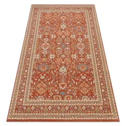 Teppich SOHO 477.26.LA300 Wollé OSTA - Ornament, Rahmen natur Terrakotta / Beige