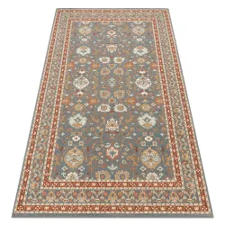 Teppich SOHO 477.26.LA500 Wolle OSTA - Ornament, Rahmen natur Blau / Terrakotta