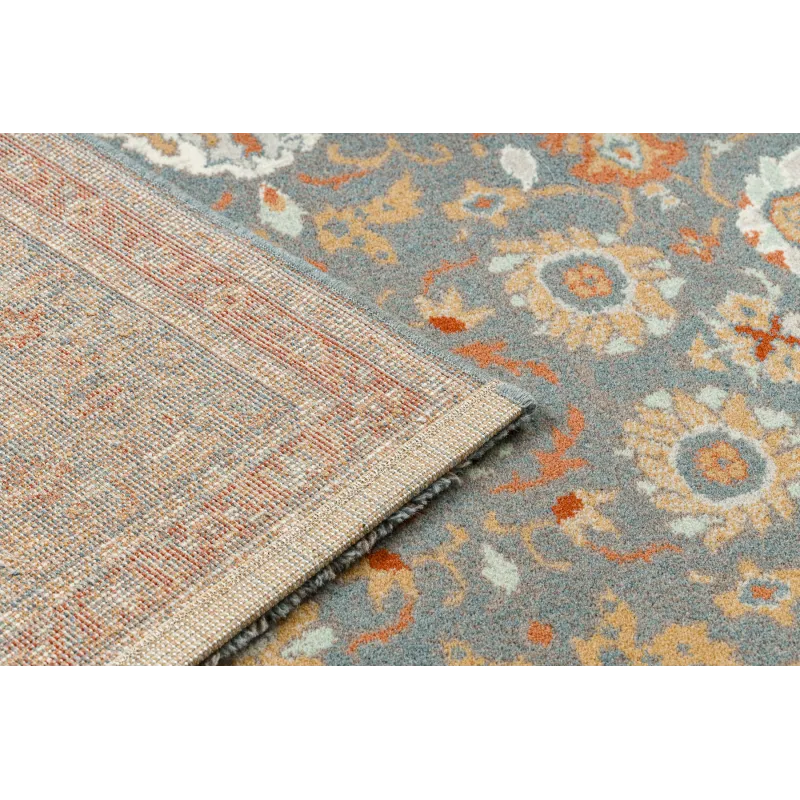 Dywan SOHO 477.26.LA500 wełniany OSTA - Ornament, ramka naturalny niebieski / terakota