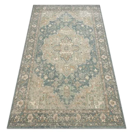 Dywan SOHO 477.01.LA502 wełniany OSTA - Ornament, rozeta naturalny zielony / niebieski
