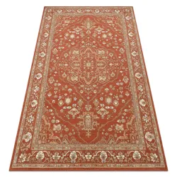 Teppich SOHO 477.01.LA301 Wollstoff OSTA - Ornament, Rahmen natur Terrakotta / Beige