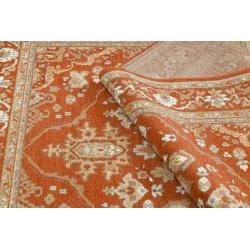Dywan SOHO 477.01.LA301 wełniany OSTA - Ornament, ramka naturalny terakota / beż 