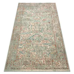 Teppich SOHO 477.04.LA400 Wollmischung OSTA - Ornament, Rahmen natur grün / beige